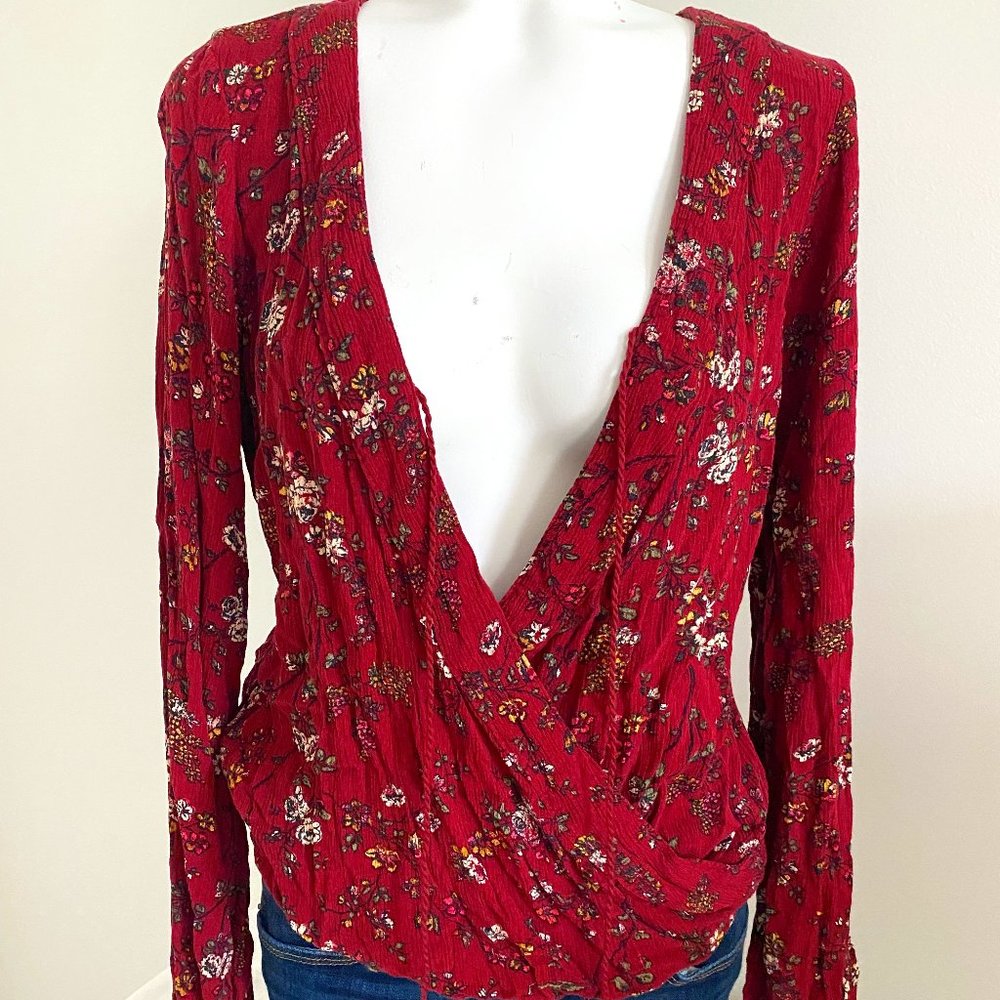 Floral Surplice Top